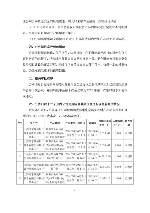 闲置募集资金购买理财产品_浙江中欣氟材_浦发银行理财产品到期后