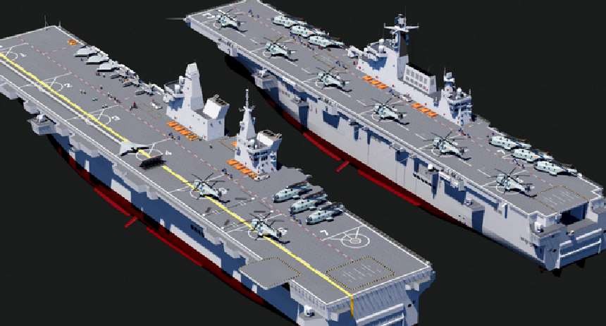 中国海军2024年下水舰艇数量_中船探索01号076型两栖攻击舰分析_航母下水 大涨