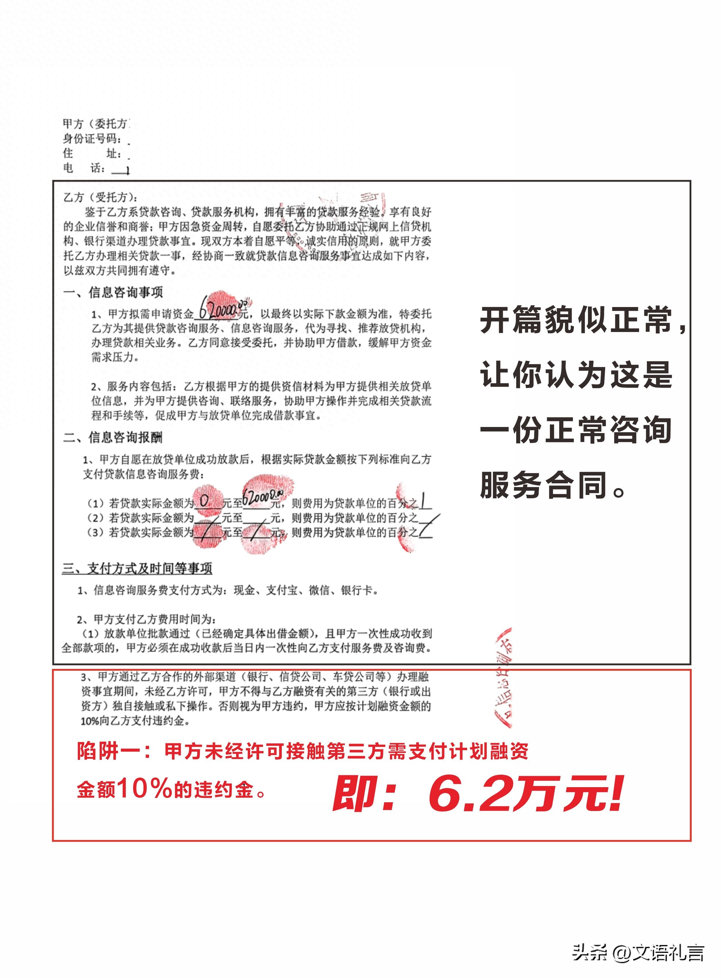 贷款中介咨询服务合同分析_不良贷款中介合同陷阱_融资贷款合作