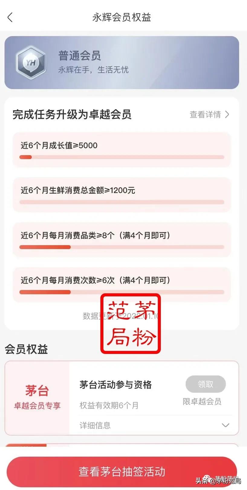 永辉卓越会员茅台酒抽签活动规则_永辉超市要会员才能买东西吗_永辉超市卓越会员茅台酒中奖率最高活动